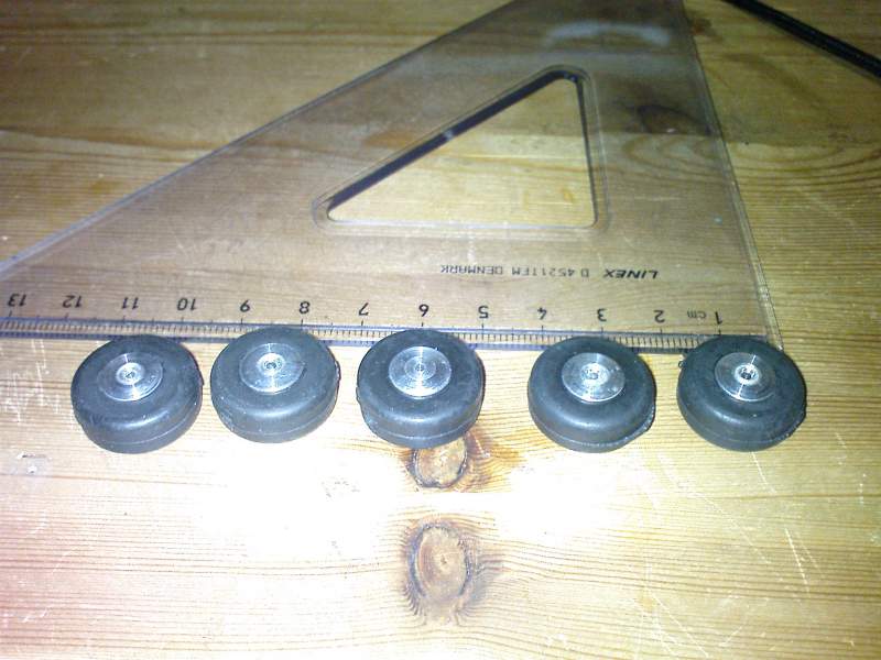3/4&quot; gummi halehjul med aluminium felg.
