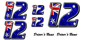 Australian flag full color numbers